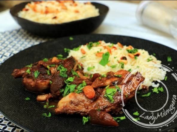 Cailles braisées aux abricots, raisins secs et tamarin de Yotam Ottolenghi