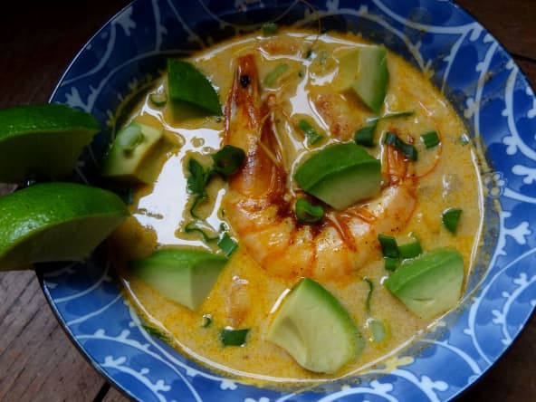 Soupe de maïs aux crevettes