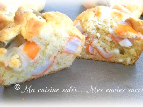 Muffins surimi olives feta