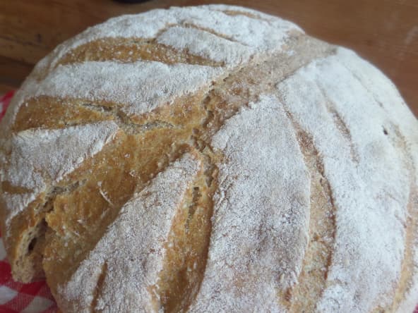 Pain sans pétrissage à l'épeautre et au seigle
