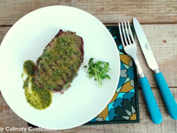 Pavés de bœuf au pesto