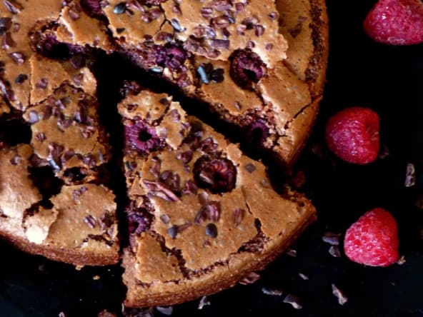 Brownie aux framboises du Chef Pâtissier Pierre Marcolini