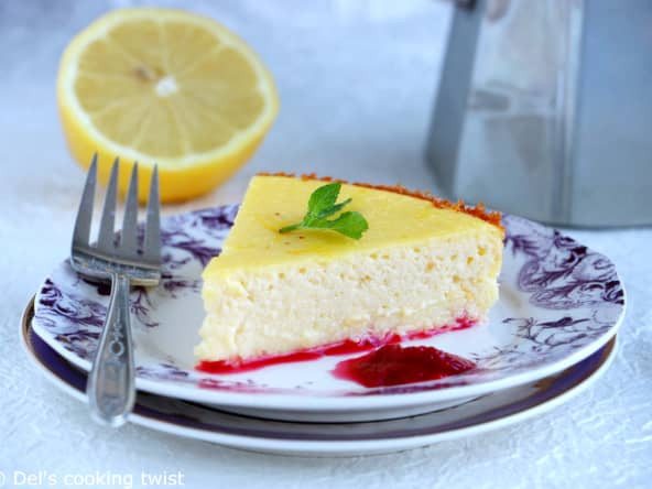 Cheesecake façon Fiadone corse et son coulis de fruits rouges