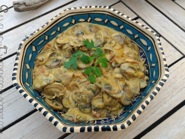 Cari de champignons frais à la crème de coco