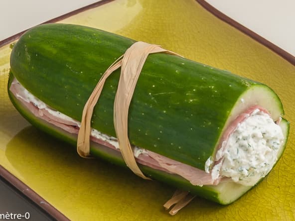 Concombre au jambon et à la ricotta