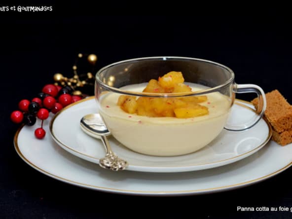 Panna Cotta au foie gras et pommes caramélisées