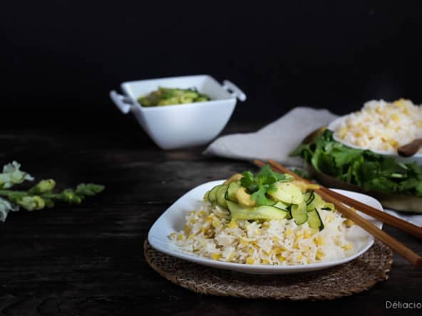 Tagliatelles de courgettes au lait de coco