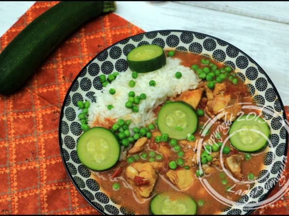 Curry de poisson au lait de coco et légumes verts
