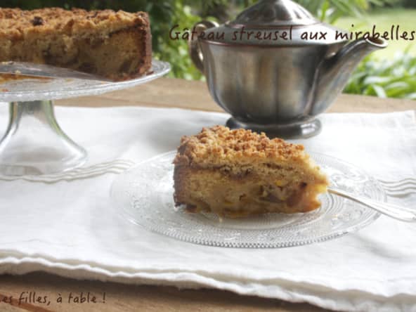 Gâteau streusel aux mirabelles