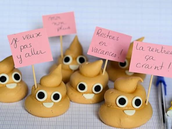 Meringues émoticône caca