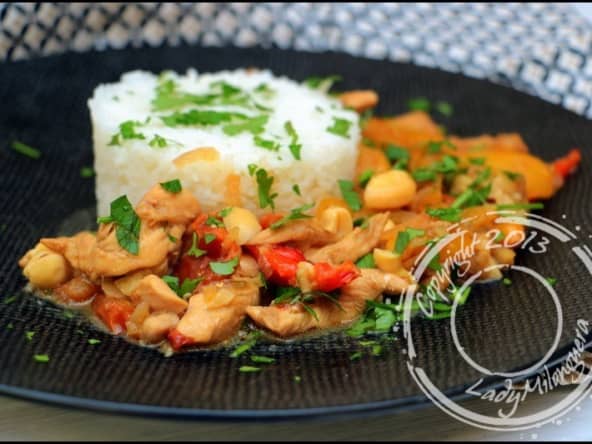Poulet aux poivrons et noix de cajou