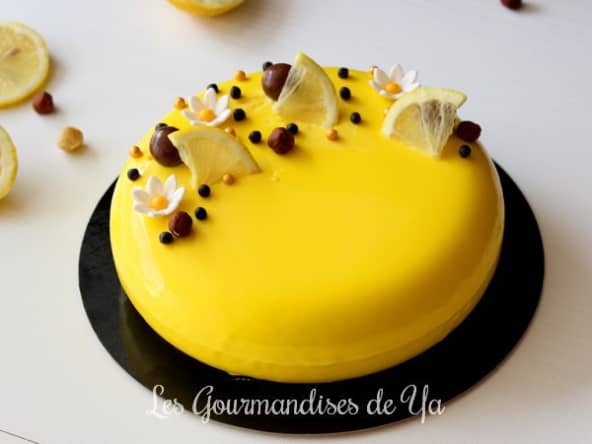 Entremets citron noisette