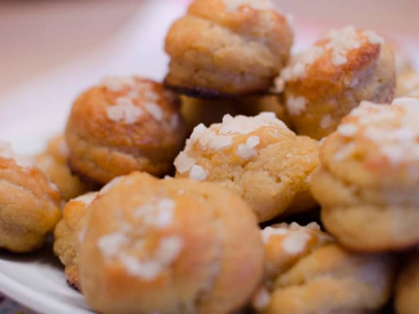 Chouquettes au beurre de cacahuètes
