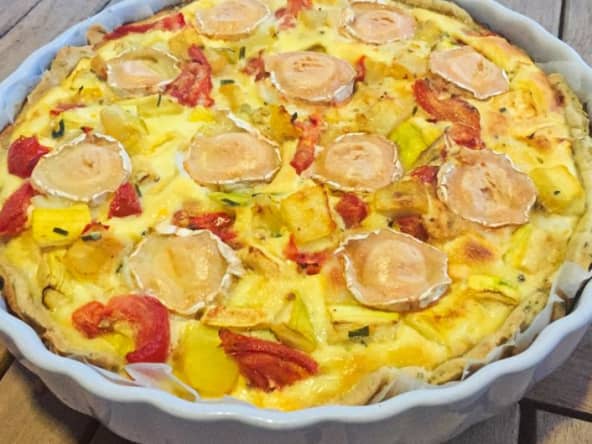 Tarte Courgettes, tomates, chèvre