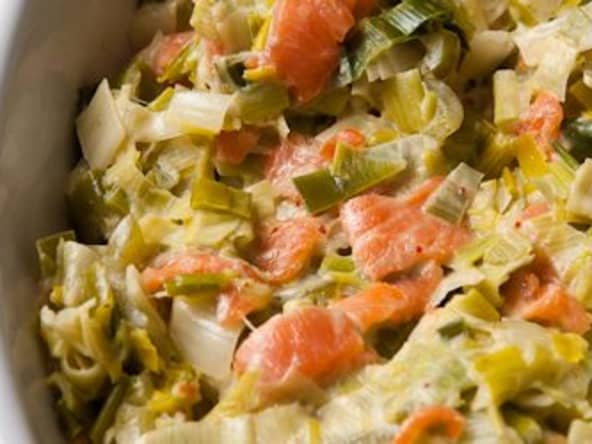 Saumon au poireau au cookeo