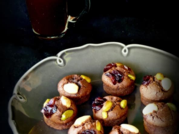 Mini-financiers au chocolat et aux fruits secs
