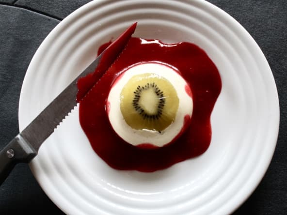Panna cotta ensanglantée