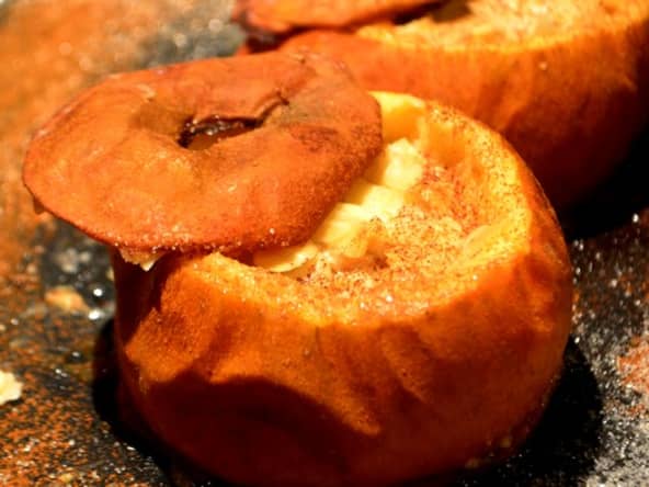 Pomme rôtie à la ricotta
