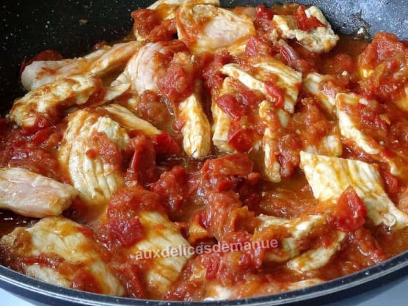 Emincés de veau au coulis de tomates