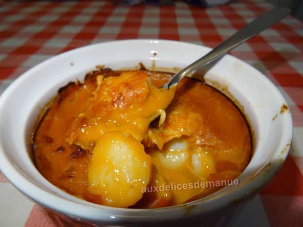 Noix de saint-Jacques sauce crevettes