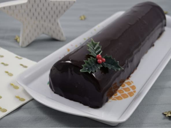 Bûche de Noël chocolat framboise
