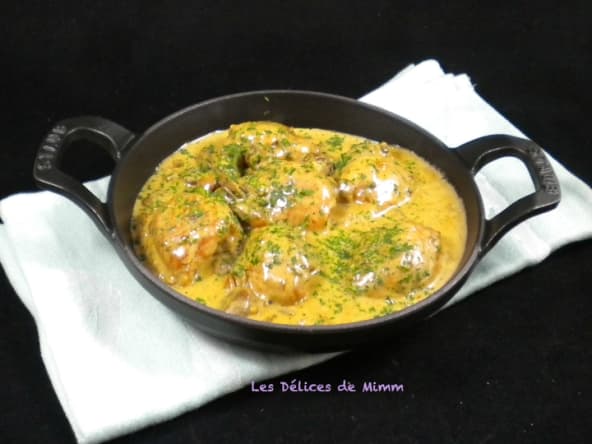 Fricassée de poulet aux cèpes