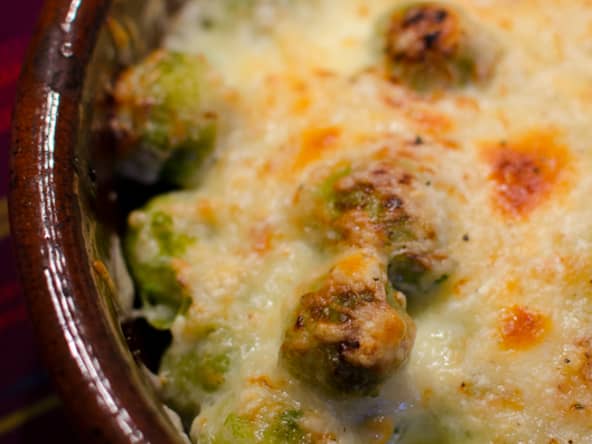 Gratin de choux de Bruxelles à la crème