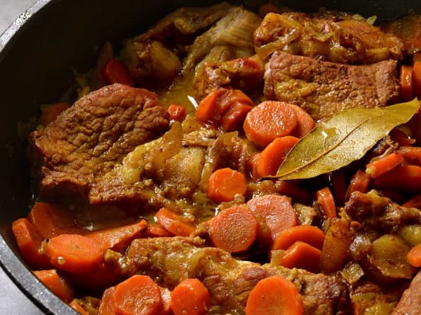 Tendron de veau aux carottes, au miel et aux épices