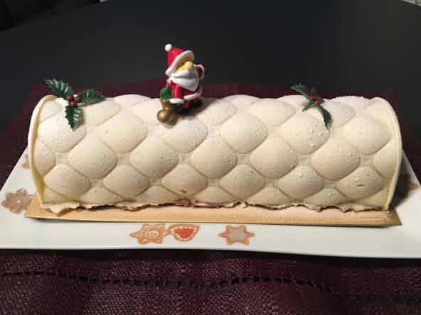 Bûche glacée poire vanille speculoos
