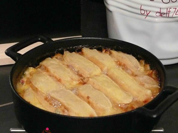 Gratin de crozets aux endives et Reblochon