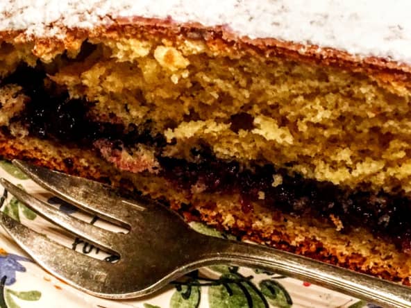 Gâteau à la confiture de myrtille