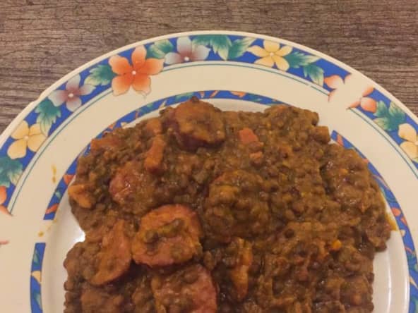 Saucisses lentilles