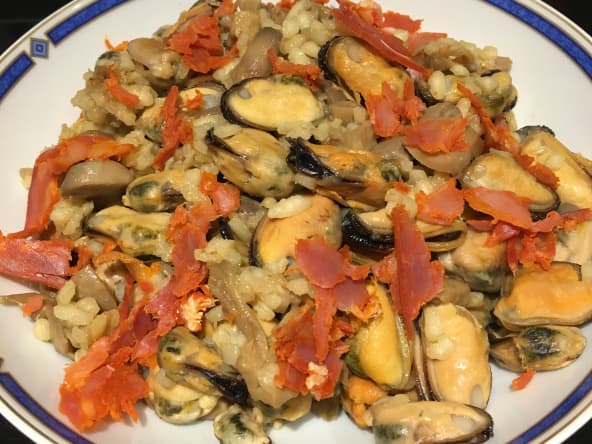 Risotto moules chorizo