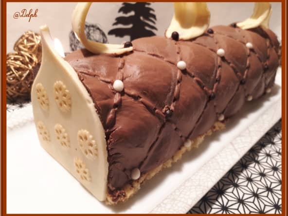 Bûche chocolat et Insert à la poire