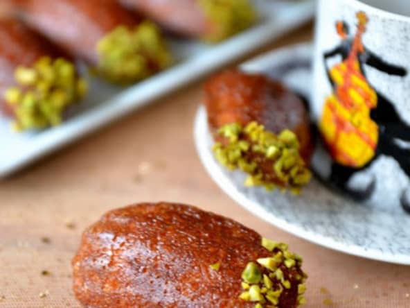 Madeleines au safran, orange et miel