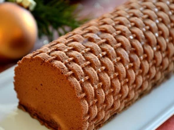 Bûche chocolat poire