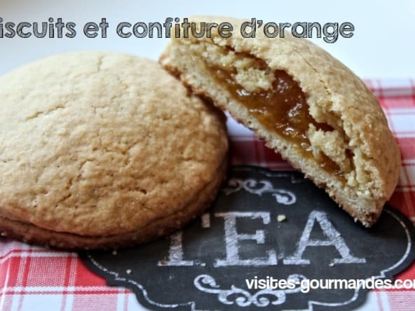 Biscuits au cœur confiture d'orange