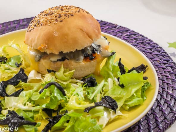 Burger aux trompettes de la mort et patate douce