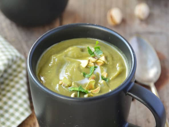 Velouté express chou kale, brocoli et pomme