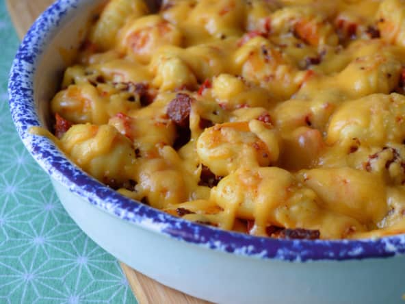 Gratin de gnocchis au chorizo