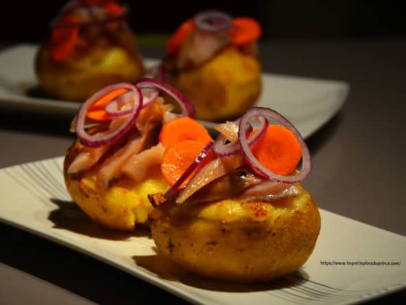 Pomme de terre farcie au hareng fumé