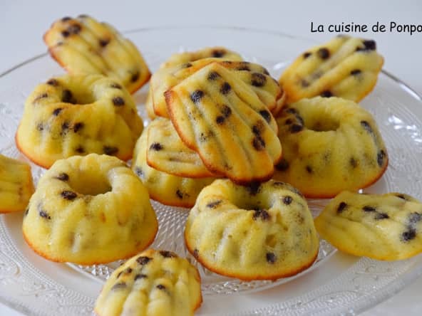 Fondants aux bananes et pépites de chocolat