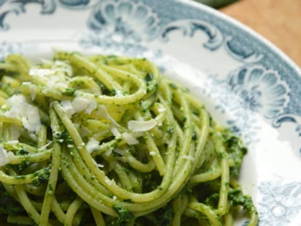 Spaghetti aux épinards et à la ricotta