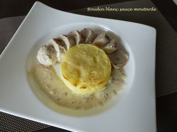Boudin blanc sauce moutarde