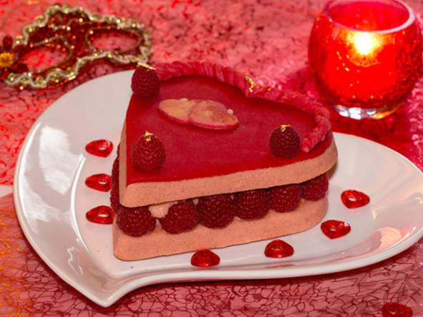 Coeur gourmand aux pralines roses