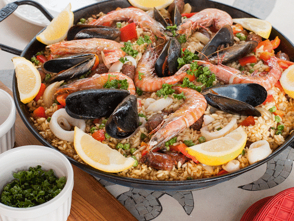 Paella Fruits de mer et Merguez