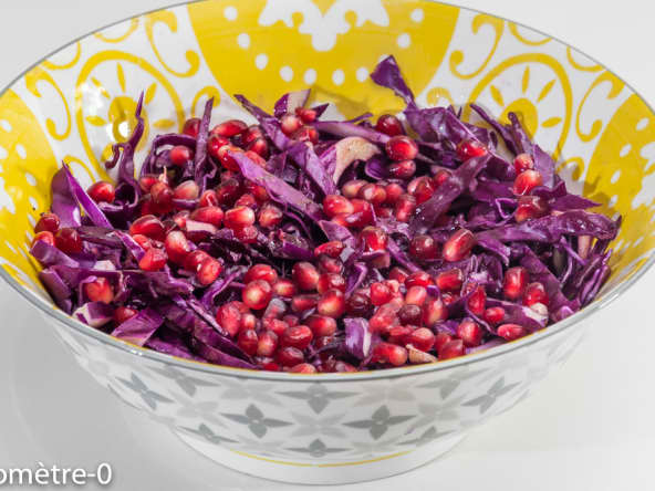 Salade de chou rouge à la grenade