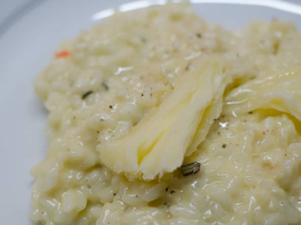 Risotto à la tête de moine et à l'huile de truffe