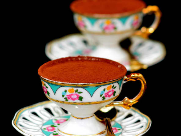 Crème au chocolat caramel et cacao.