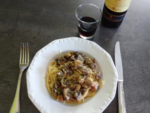 Spaghetti aux champignons